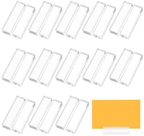 qxayxa 13 Pièces Porte-Cartes en Acrylique pour Format A7-A6 , Support Photo Carte avec Fente en Acrylique Transparent, Porte-Numéro de Table pour Mariage, Menu de Restaurants, Bureau
