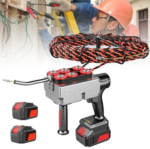 Kabelzieher, Elektriker, Zugdraht, versteckter Rohreinfädler, automatische Einfädelmaschine, dunkler Draht, elektrisches Drahtziehwerkzeug für die Kommunikation im Bau, Wasserkraft,37500mAh-30mline