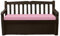 A ATH COLLECTION Waterproof Garden Bench Cushion Seat Pad Only fit for Iceni Outdoor Garden And Eden Storage Box 128x50x5cm Lightweight Durable Cushions (Pink)
