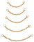 NICENEEDED 5 Stück Nasenringe Kette Nasenstecker Nasenkette Gold Nasenpiercing Schmuck Über Der Nase Quaste Kette Nasenloch Brücke Schmuck