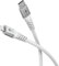 goobay USB-C auf Lightning 60W / 3m / Flexibles Textilkabel / 480 Mbits Ladekabel USB C/Supersoft/Schnellladekabel Apple Lightning Kabel/USB Typ C Stoffkabel/Weiß / 74521