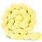 BESSX Geflochtene Bettumrandung, geknotete Bequeme und Flexible Schlangenumrandung, 3 Teile geflochtene Bettumrandung for Raumdekoration(Yellow,3M)