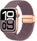 Maledan Intrecciato Cinturino Compatibile con Cinturino Apple Watch 45mm 46mm 44mm 49mm 42mm 41mm 40mm 38mm, Cinturino Magnetico in Nylon Solo Loop per iWatch Serie 10 9 8 7 6 5 4 3 2 1 SE Ultra