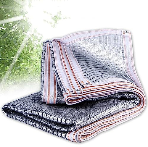 Aluminet Voile d'ombrage réfléchissant 3 x 4 m pour serres, jardins et balcons Tissu d'isolation thermique pour brise-vue et auvents de voiture
