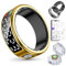 Smart Ring Smartringe für Herren Damen, Fitness Tracker Rings mit LED Anzeige, Gesundheitsring IP68 Wasserdicht mit iOS und Android,Aktivitätstracker/Herzfrequenz/SpO2/Schlaf (Gold, 8)