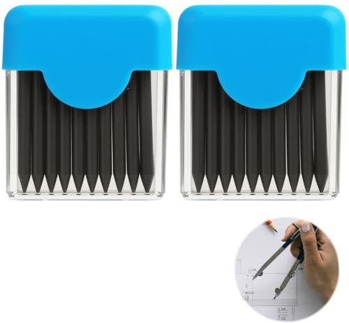 Yewseas Set di 20 Mine di Compasso Ricariche,Mine Per Compasso, Ricariche Extra per Compassi, Tubetti di Conservazione per Compasso, Mine di Ricambio per Disegno e Scrittura, Sicure e Affidabili