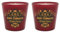 Dekohelden24 2er Set Duftkerze Anti-Tobacco, Anti -Tabak-Kerze, Aromakerze Anti-Tobacco, Kerze im Glas Anti-Tobacco, 30h Brenndauer, Windlichtglas, Weinrot, 115g, Ø 9cm, Höhe 8cm.