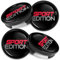 Biomar Labs 4 x 54 mm Nabendeckel Kompatibel mit Ford Felgendeckel Radnabenabdeckung Nabenkappen Felgenkappen Radkappen Alufelgen Sport Edition Schwarz, Rot CF 60