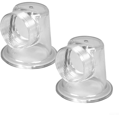 ZWEquipint Schwimmbadpumpeneinsatz, Vorfilterdeckel, Ersatzteil, kompatibel mit SPS 50, 75, 100 Serie, transparente Filterabdeckung (2 Stück)