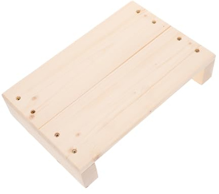 Hohopeti Tritthocker 30x20x6 cm für Erwachsene und Junge Mädchen | Fußhocker fürs Schlafzimmer, unter Schreibtisch Nutzbar, Khaki, Sicher, Leicht zu Tragen