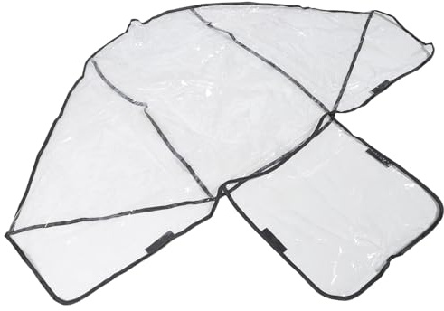 Hoement Universeller Regenschutz für Vorder und Rücksitz für Doppelkinderwagen mit Einfachem und Ausstieg aus Pvc Windschutzhülle für Babys und Kinder