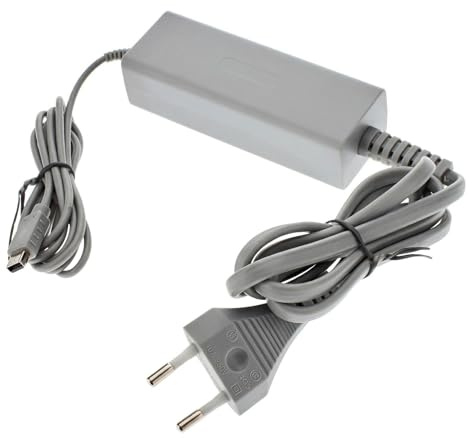 Chargeur silencieux pour manette de jeu Wii U - Bloc d'alimentation de rechange 4,75 V 1,6 A - Chargeur rapide avec filtre anti-parasite - Câble de charge de 2 m - Adaptateur CA - Chargeur de rechange
