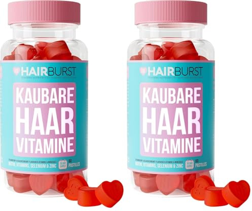 HAIR BURST Biotin Gummies für Haarwachstum - Haar Vitamine, 30 Tage (Packung mit 2)