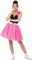Karnival 81098 Costume de jupe et cravate à pois des années 50, rose, large