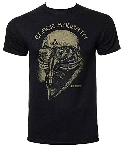 Black Sabbath US Tour 78 Worn By Tony Stark Ironman Mens Black T Shirt (SMALL)