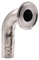DERNORD Sanitary Hose Barb Pipe Fitting 1.5 Tri Clamp (50.5MM Ferrule) 90 Degree Elbow (Tube OD: 1/25MM (1.5 Tri-clamp))