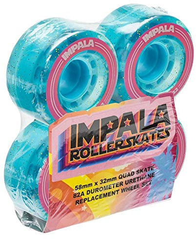 Impala Roller Skates 4er-Pack Räder – holografischer Glitzer