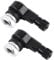 Tire Valve Stem, 90 Degree Angled Tire Valve Caps 2pcs 11.3mm Aluminum Alloy Wheels Avoid Leak Tire Valve Stems Cover Adapter for Car Motorcycle Bike Scooter (Black)