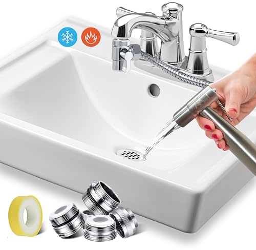AVAbay® Handbrause für die Toilette, Bidet-Aufsatz für warmes und kaltes Wasser, langer 203,2 cm langer Schlauch, perfekt für weibliche Hygiene, Stoffwindel, Badezimmer-WC-Reinigung