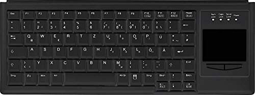 Active Key AK-4400-GU-B/US - Tastiera USB inglese US, QWERTY, superficie touch nera Windows® ma