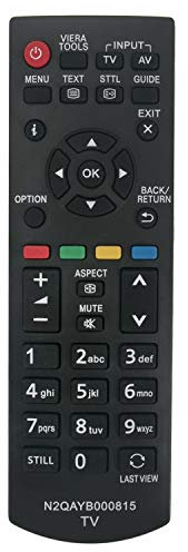 VINABTY N2QAYB000815 Mando a Distancia de Repuesto por Panasonic TX-L50B6B TX-L32B6E TX-L32EM6E TX-L32EM6Y TX-L32XM6B TX-L32XM6E TX-L39B6ES TX-L42B6ES TX-L50EM6B TX-L50EM6E TX-L50EM6Y TX-P42X60E TV