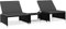 vidaXL Sonnenliege 2-TLG. mit Tisch Gartenliege Gartenstuhl Relaxliege Gartenmöbel Liege Stuhl Liegestuhl Strandliege Poly Rattan Schwarz