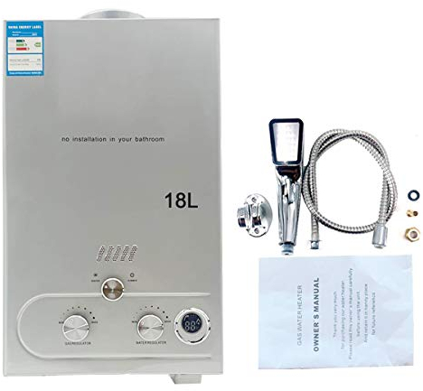 Cozyel 18 L LPG Calentador de Agua Calentador de Agua de Gas Licuado 36KW Calentador de Agua Automático LCD Digital Calentador de Agua Instantáneo Propane Gas Hot Water Heater