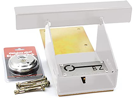 Heavy Duty Unbreakable Garage Door Defender Lock with Padlock and Fixings - White
