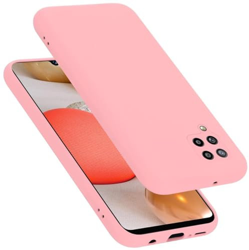 Cadorabo Hülle kompatibel mit Samsung Galaxy A42 4G Hülle Silikon Handyhülle für Galaxy A42 4G Case aus flüssigem Silikon- Kratzfeste und stoßfeste dünne TPU Schutzhülle - Liquid PINK