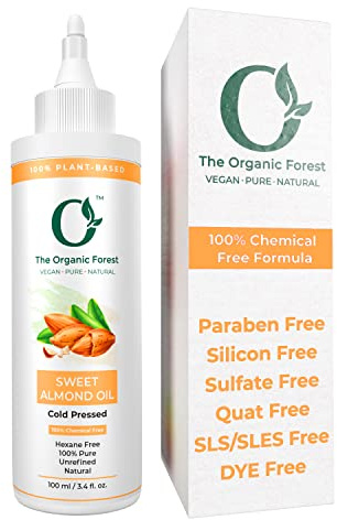 The Organic Forest – VEGAN REIN NATURAL The Organic Forest – Bestes MANDELÖL – Mischung aus Mandelöl, Rizinusöl – 100% frei von Chemikalien