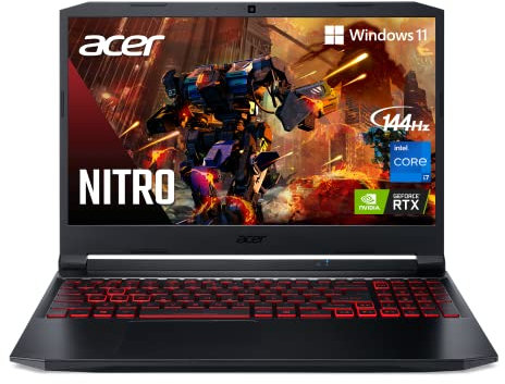 Acer Nitro 5 AN515-57-79TD - Laptop da gioco | Intel Core i7-11800H | GPU NVIDIA GeForce RTX 3050 Ti | Schermo IPS FHD 144Hz da 15.6 pollici | DDR4 da 8 GB | SSD NVMe da 512 GB |