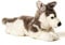 Uni-Toys - Husky grau, liegend - 43 cm (Länge) - Plüsch-Hund, Haustier - Plüschtier, Kuscheltier