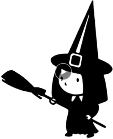 Car Stickers Vinyl Decal Halloween Cute Witch Motorcycle Decorative Accessories Creative24x19 cm