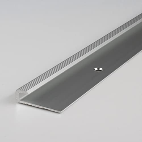 PROVISTON | Einfassprofil | Aluminium eloxiert | Silber | Breite 30 mm | Höhe 5 mm | Länge 2700 mm | Gebohrt | Abschlussprofil | Einschubprofil | Abschlussleiste | Bodenprofil | 1 Stück