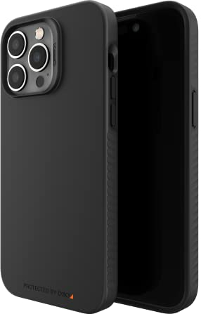 ZAGG Gear 4 Rio D30 Protective Case Compatible with iPhone 14 Pro Max, Shockproof, MagSafe Compatible, Wireless Charging, 5G, (Black)