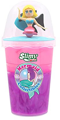 SLIMY Mermaid Collectible - 155g Original Slimy Slime Spielmasse, sicherer Spielspaß für Kinder mit Schleim in Pink/Lila inkl. lustiger Meerjungfrau Sammelfigur (Spielzeug ab 5 Jahre)