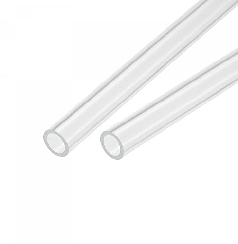 sourcing map Acrylique Tuyau Transparent Rigide Rond Tube 10mm ID 14mm OD 14 pour Lampes et Lanternes, Eau refroidisement Système 2pcs