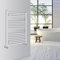 Warmehaus Curved Bathroom Heated Towel Rail Warmer Radiator Central Heating 800x600mm - White