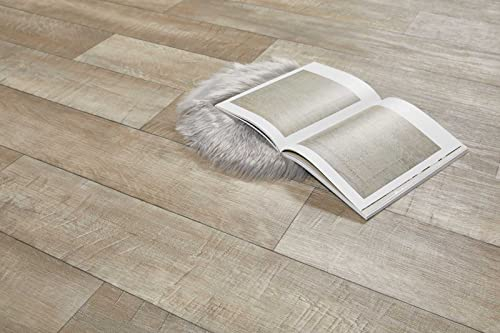 PVC Boden Holzoptik hellgrau Vinyl Meterware in 300 und 400 cm Breite Vinylboden Rollenware mit Textilrücken ideal für Wohnzimmer und Flur (3 m x 10 m)