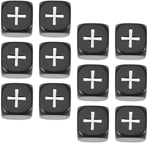 Gadpiparty 12 Stück Additions- Und Subtraktionswürfel Operator-Würfel Minus-Plus-Zeichen-Würfel Klassenzimmer-Lehrwürfel Lernhilfe-Würfel Für Klassenzimmer Tischspiele Würfel Suite