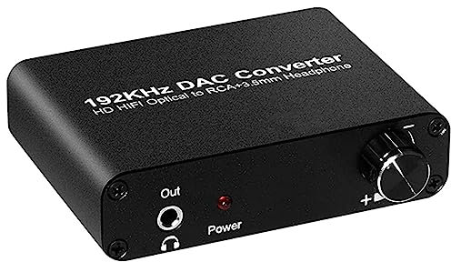 SATMW 5,1-Kanal-DAC-Konverter, Audio-Decoder, digital, optisch, koaxial, Toslink auf 3,5-mm-RCA-Buchse für Dolby AC-3 DTS 5.1 2.0CH