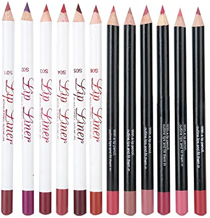 Lipliner-Set, 54-teilig, Lipliner 14×4×4, 12 Farben, Set, Wasserfest, Langlebig, Matt, Lippenstift, Sexy Lipliner, Bleistift, Make-up, Kosmetik