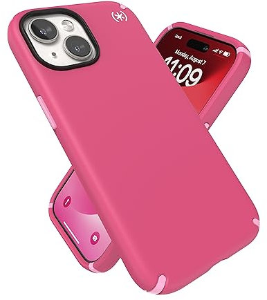 Speck Presidio2 Pro Blossom Pink/Weiß – MagSafe kompatible iPhone 15 Hülle – 15,5 cm (6,1 Zoll)