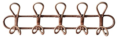 Wandgarderoben Großer Vintage Rattan Kleiderbügel Kinderbekleidung Organizer Rack Rattan Wandhaken Kleidung Hut Hängehaken Raumdekoration Garderobenleiste Garderobenhaken