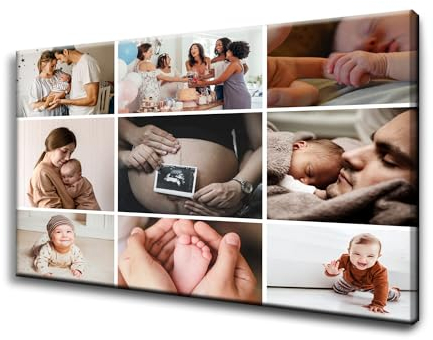 GP TONER Ihr BILD auf Leinwand Personalisierte Multi Foto EIGENES FOTO Geschenke Wunschmotiv Kunstdruck Bild Collage Foto 60x40