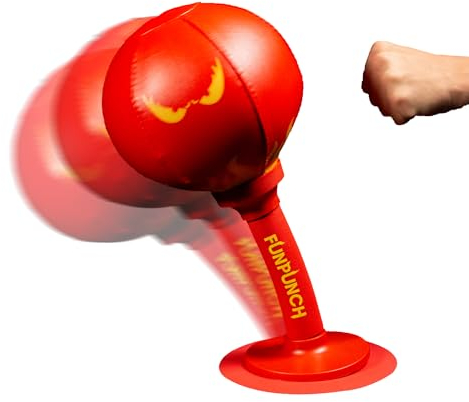 FUNPUNCH Rage Bag - Elite Boxtraining Mini Boxsack für fortgeschrittene, aufstrebende Boxer - Kleiner tragbarer Schreibtisch-Boxsack Punchingball für Fähigkeiten und Stressabbau - Fun Punch Portable