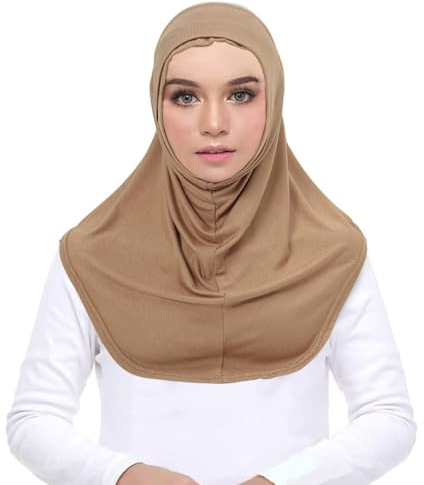 QKEPCY Hijab Kopftuch Damen Muslim Hijab Frauen Schal Kleider, Modern Kopftücher Weicher Jersey Easy Hijab Einteiliges Kopftuch Leicht, Rutschfest für Jede Saison Kopftüchern