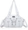 Angel Kiss Große Hobo-Tasche für Damen, Umhängetasche, Reisetasche, geräumig, multifunktional, veganes Leder, 1-weiß