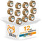 AKITAInk Nastro Adesivo Per Imballaggi Pacchi 12 pcs 50×66 Metri Nastro da Imbalaggio Silenzioso, Fortemente Adesivo e Resistente all' Acqua. (12, AVANA)