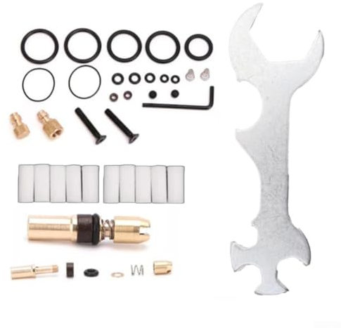 Zoegneer 37-teiliges Pumpen-Ersatz-Set, Hochdruck-Luftpumpen-Zubehör und Kupferkolben